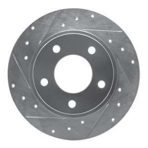 Ford Probe Brake Rotor (1) - Rear Left - R1 Concepts - Drilled & Slotted - Silver - `93-`03 Ford Probe Brake Rotor (1) - Rear Left - R1 Concepts - Drilled & Slotted - Silver - `93-`03